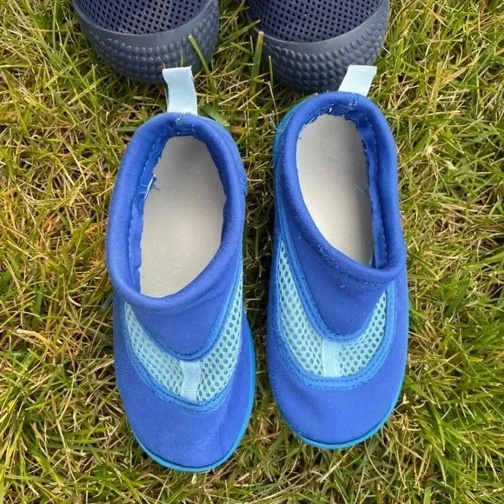 2 Pairs Of Kids Water Shoes Size 12 And Size 9 GUC